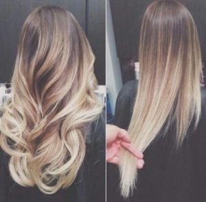Ombre blond highlights