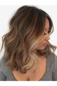 Chestnut Brown Hair with Face Framing Blonde Highlights