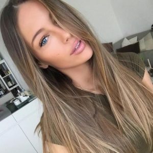 Light Brown Hair with Natural Honey Highlights