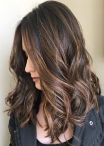 highlights in dark hair 