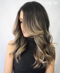 Brown Hair with blonde highlights 