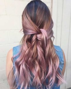 Rose Gold Hair Highlights