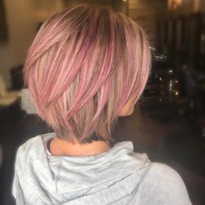 different types of pink highlights and textures