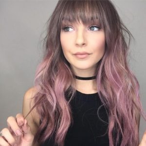 Dust Pink Hair Highlights