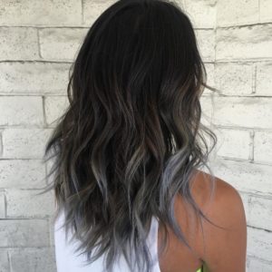 Black Hair with Grey Highlights