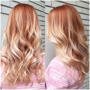 blonde strawberry highlight