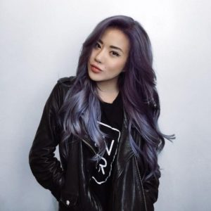 Asian hair can look superb with fantasy colored highlights