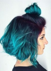 Black hair has a wider arrange of teal highlights shades