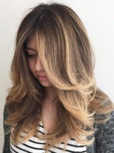 Blonde highlights