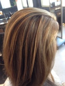 Brown highlights for hair