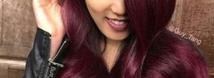 Burgundy hair with highlights