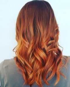 Highlights to your red hair