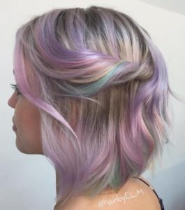 Little pop of color to your ash blonde highlights