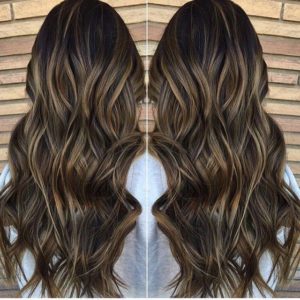 Subtle dimensional highlights for brown hair