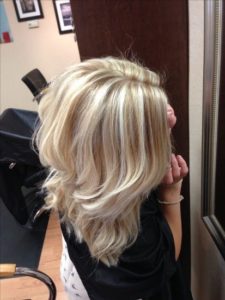 apply your bleached blonde highlights 