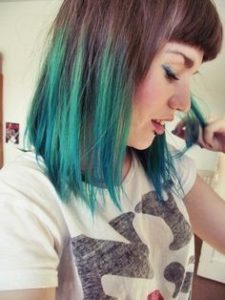 hair look with green highlights completely extraordinary