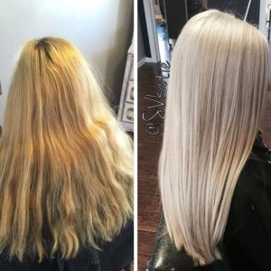 keeping your bleached blonde highlights light and bright