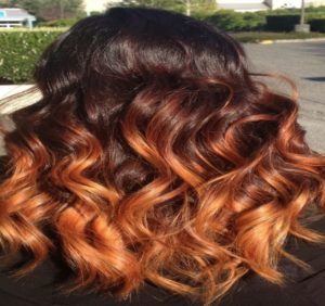 orange or tangerine highlights