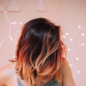 your hair with orange highlights
